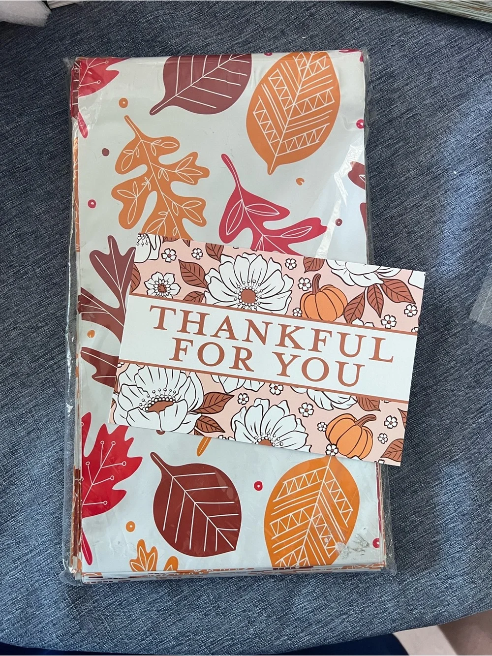 ‘Thankful For You’ Fall Poly Bundle. 6x9 Polys, 4x6 Notecards & 1” Stickers